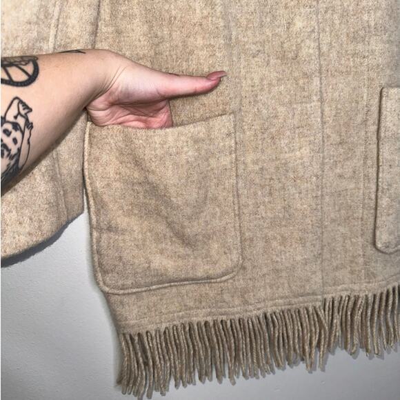 Isabel Marant Cream Cape with Fringe - Picture 5 of 10